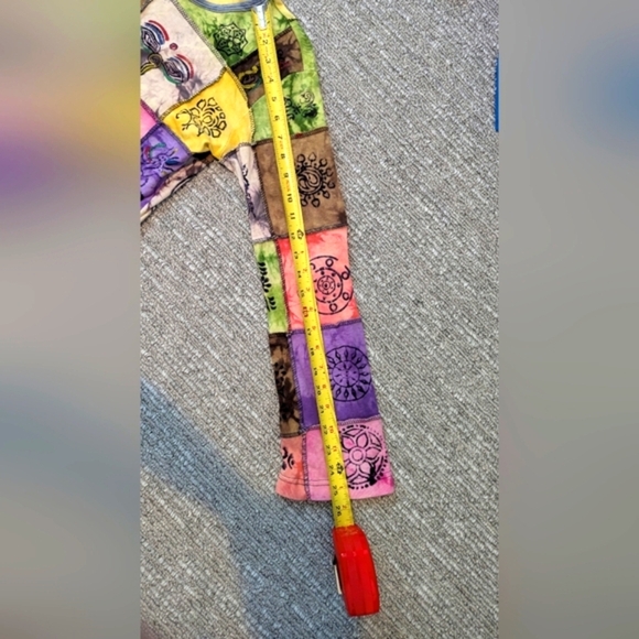 Women's (Size Small) Colorful Boho Hippie Patchwork Long-sleeve Top - Picture 9 of 9